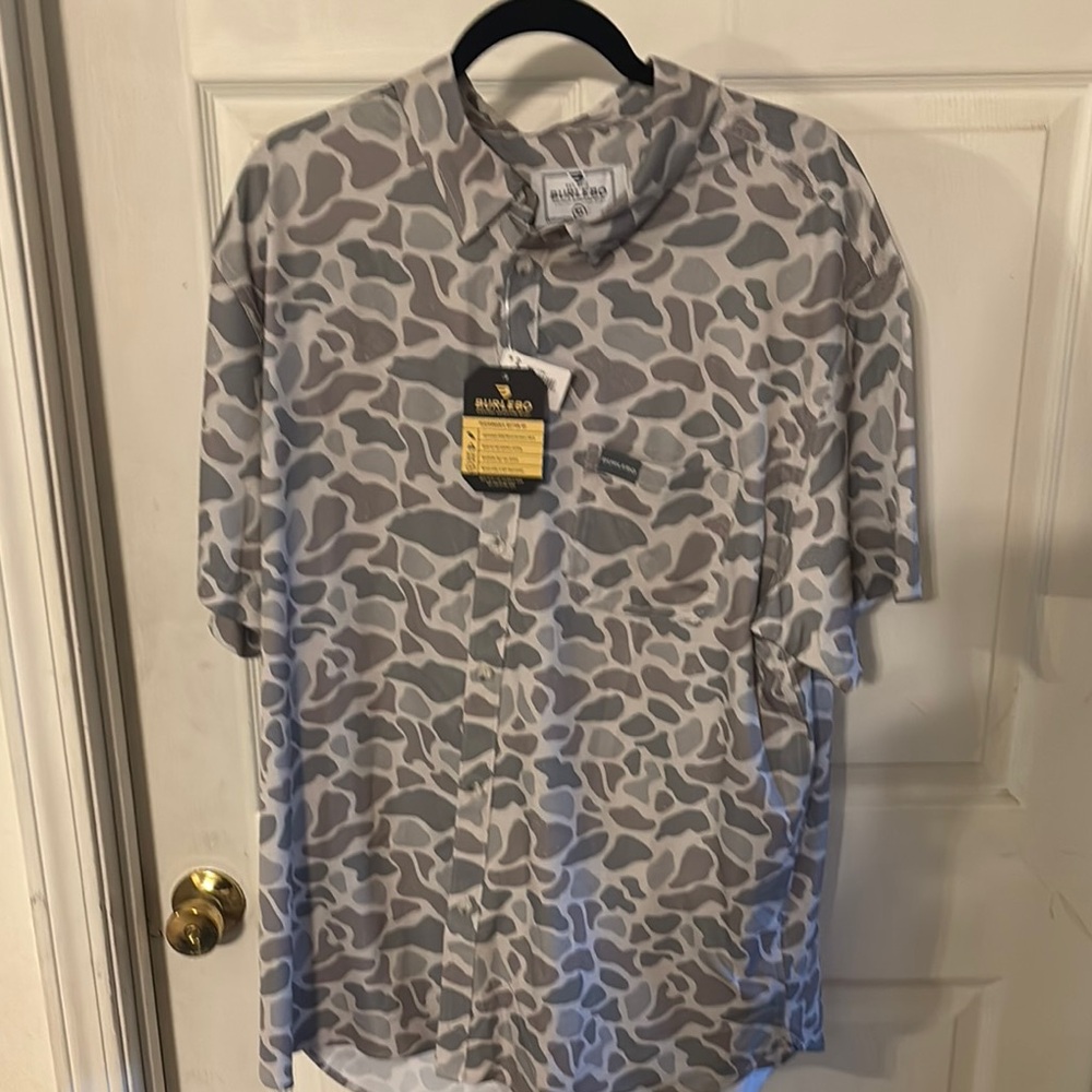 BURLEBO Gray Casual Button Down Shirt